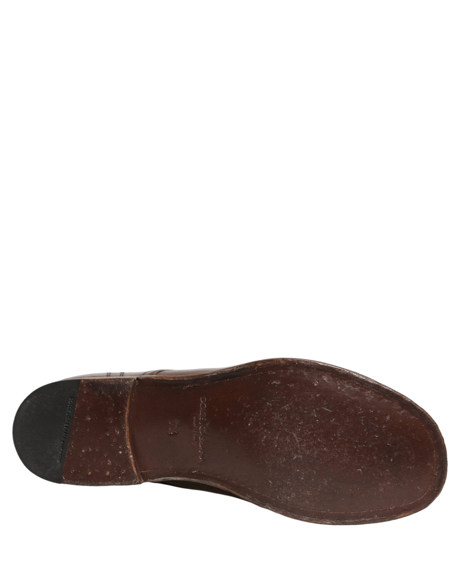Dolce & Gabbana Brown Leather Derby Dress Men Formal Shoes - RIMODA