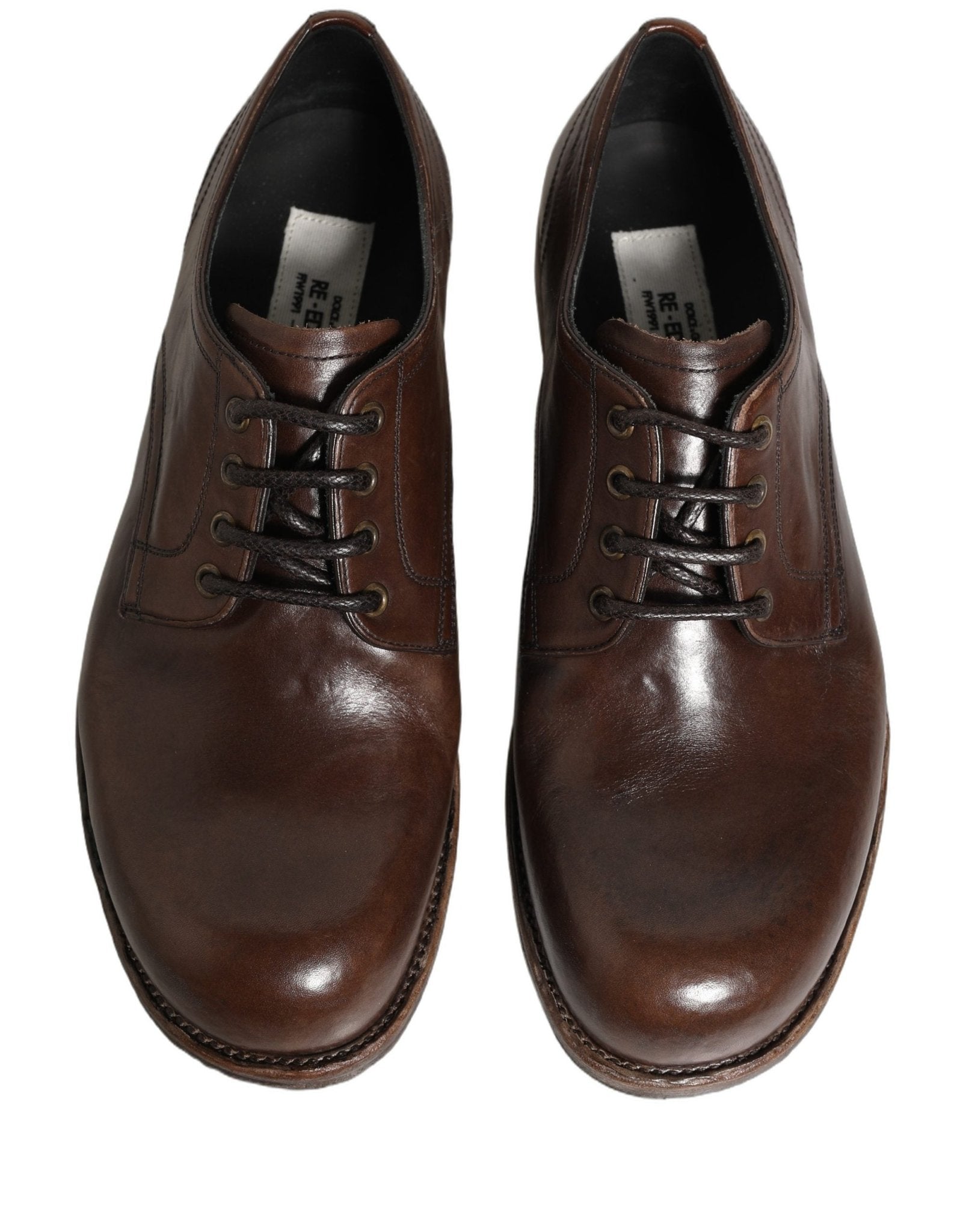 Dolce & Gabbana Brown Leather Derby Dress Men Formal Shoes - RIMODA
