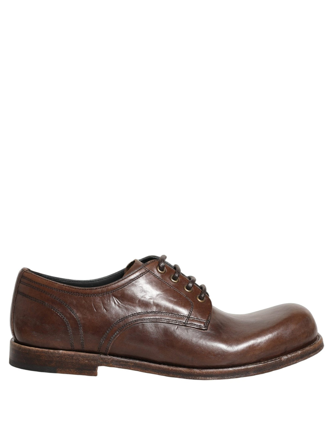 Dolce & Gabbana Brown Leather Derby Dress Men Formal Shoes - RIMODA