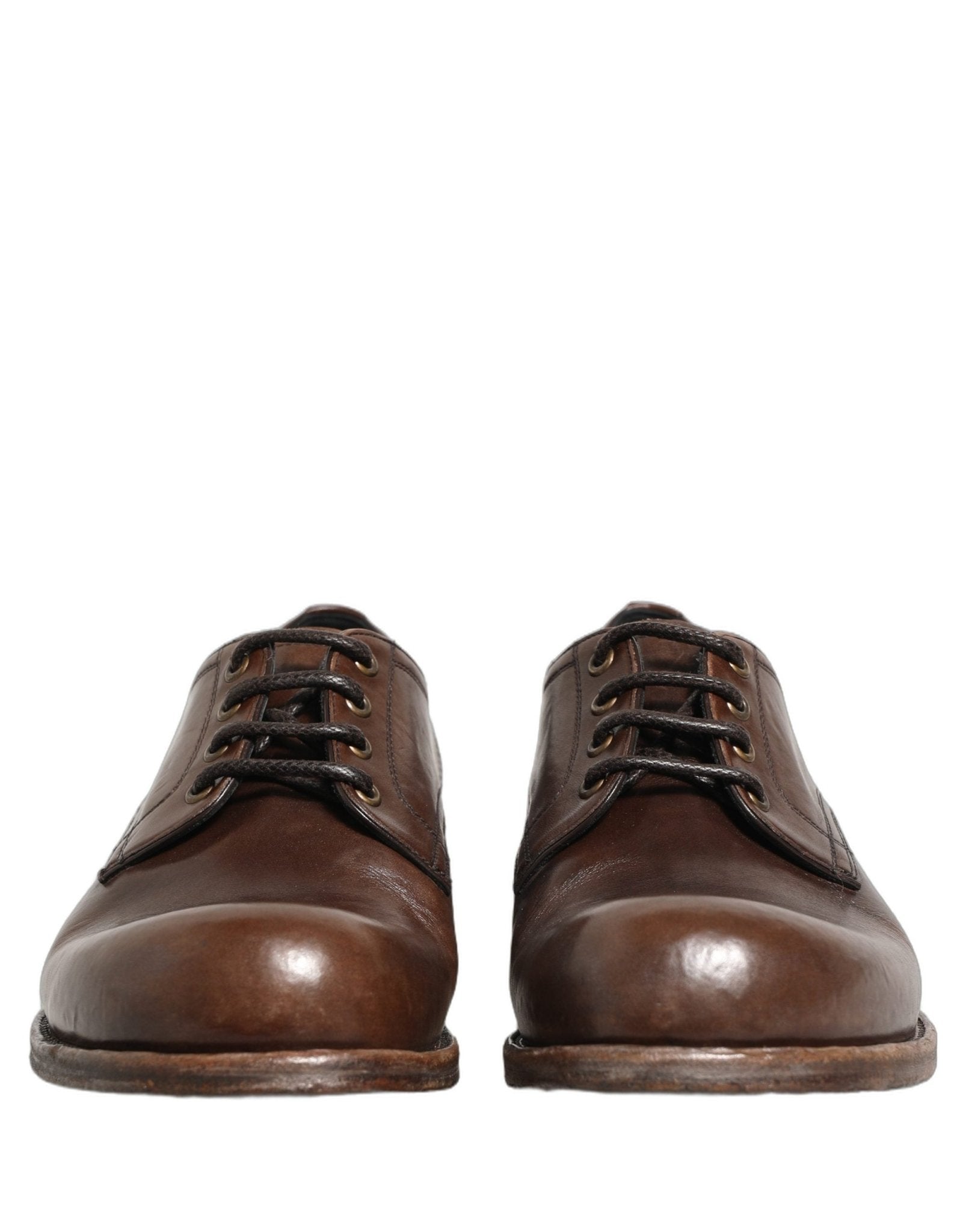 Dolce & Gabbana Brown Leather Derby Dress Men Formal Shoes - RIMODA
