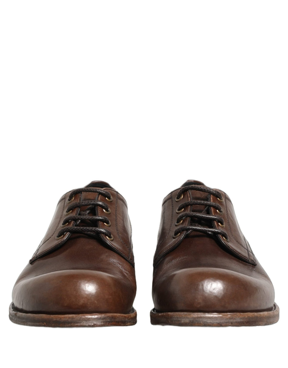 Dolce & Gabbana Brown Leather Derby Dress Men Formal Shoes - RIMODA