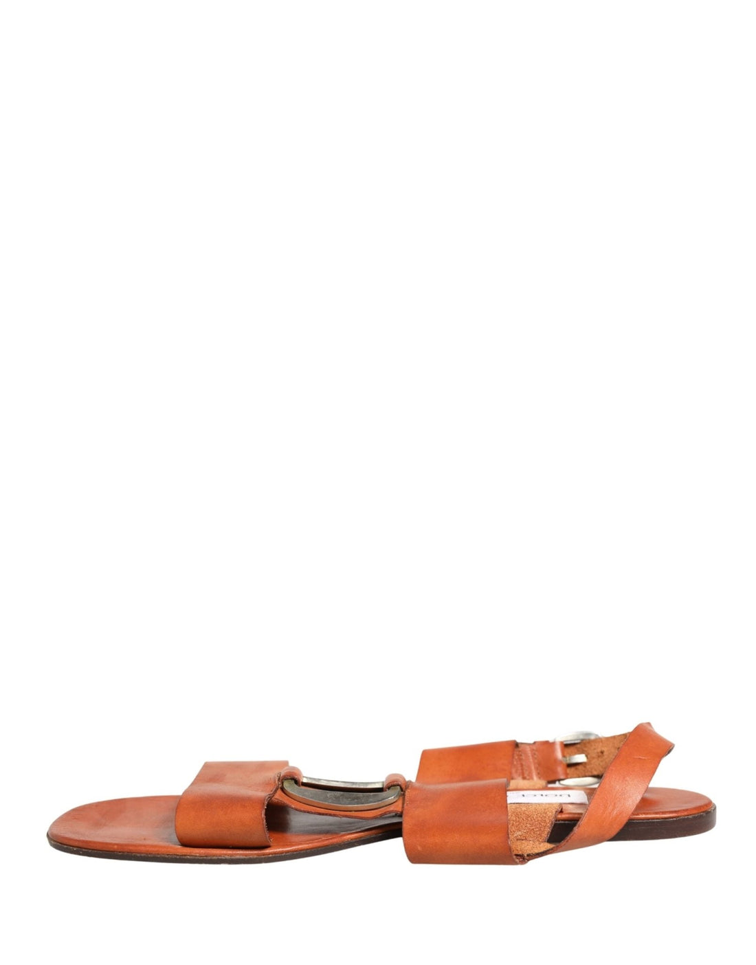 Dolce & Gabbana Brown Leather Flat Sandals Shoes - RIMODA
