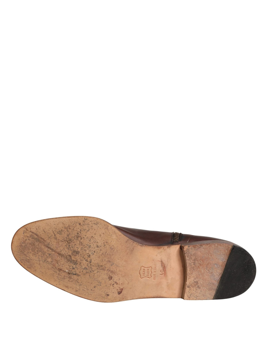 Dolce & Gabbana Brown Leather Flats Biker Ankle Boots Shoes - RIMODA