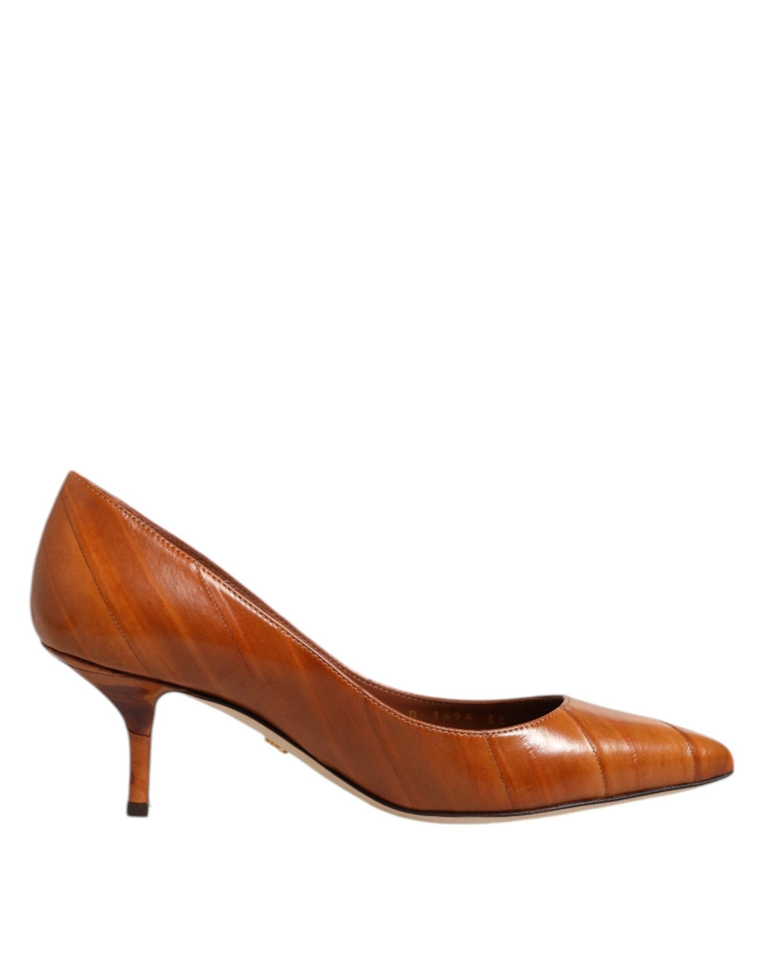Dolce & Gabbana Brown Leather Stiletto Heel Pumps Shoes - RIMODA