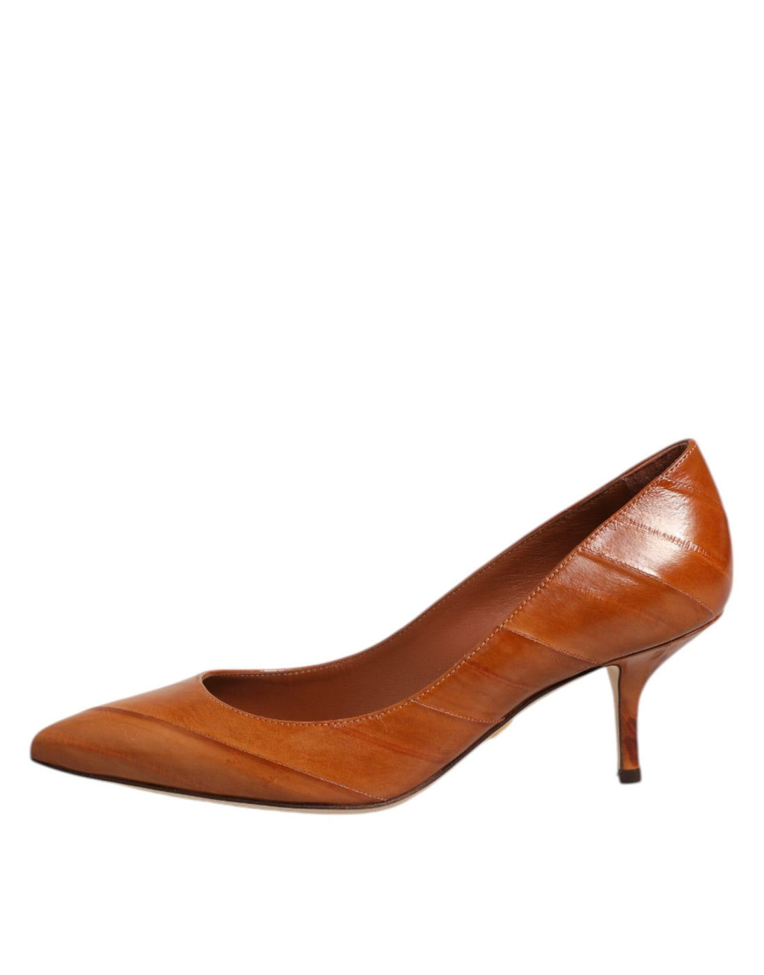 Dolce & Gabbana Brown Leather Stiletto Heel Pumps Shoes - RIMODA