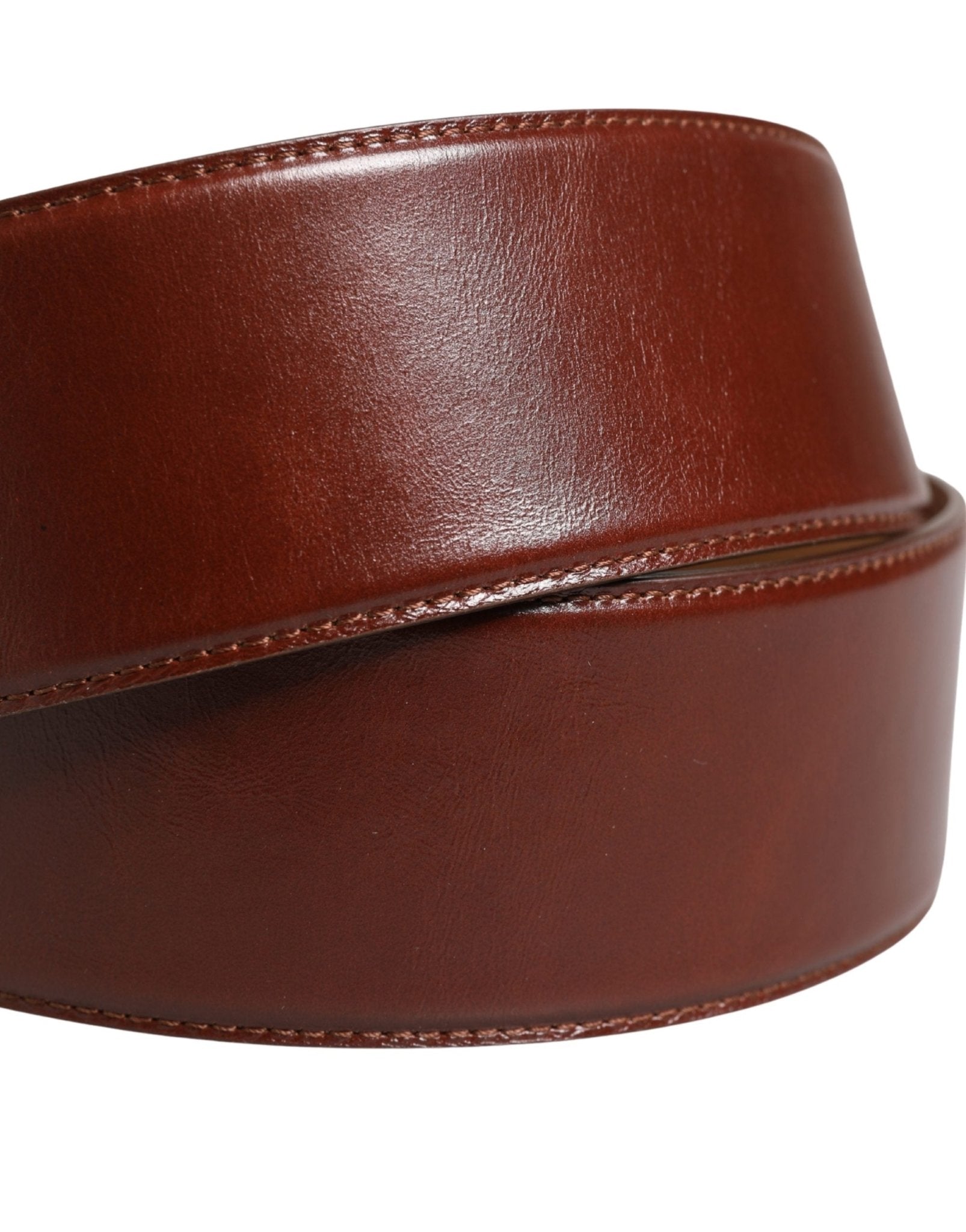 Dolce & Gabbana Brown Leather Waist Gold Metal Buckle Belt - RIMODA