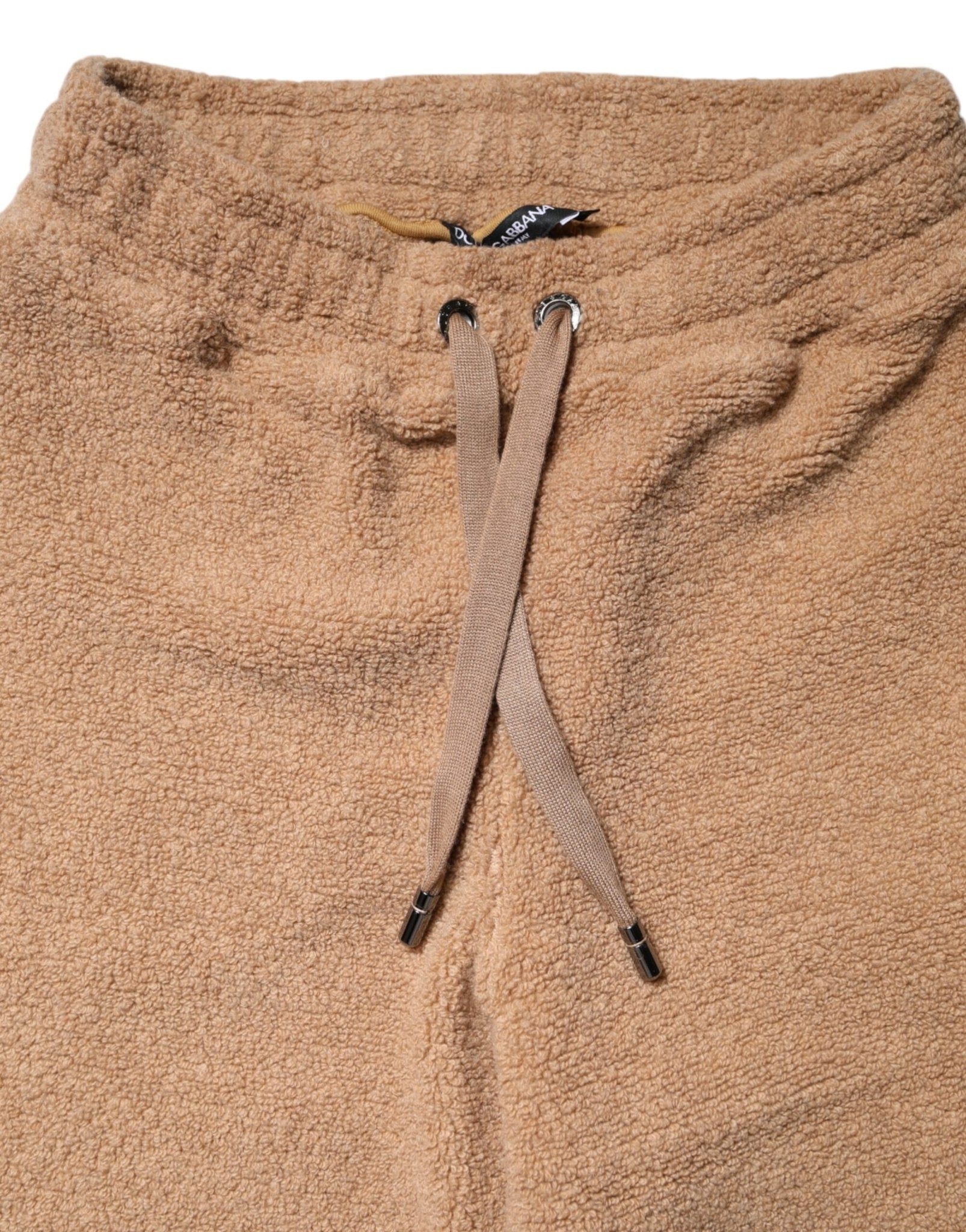 Dolce & Gabbana Brown Logo Plaque Sweatpants Straight Pants - RIMODA