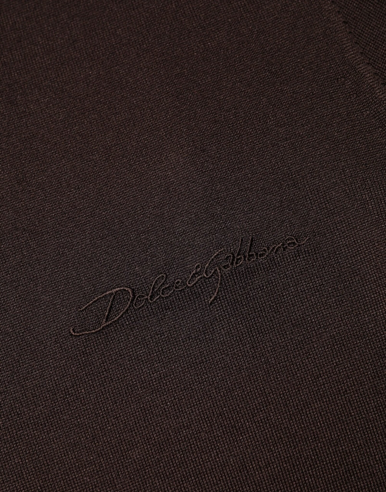 Dolce & Gabbana Brown Silk Crew Neck Short Sleeves T-shirt - RIMODA