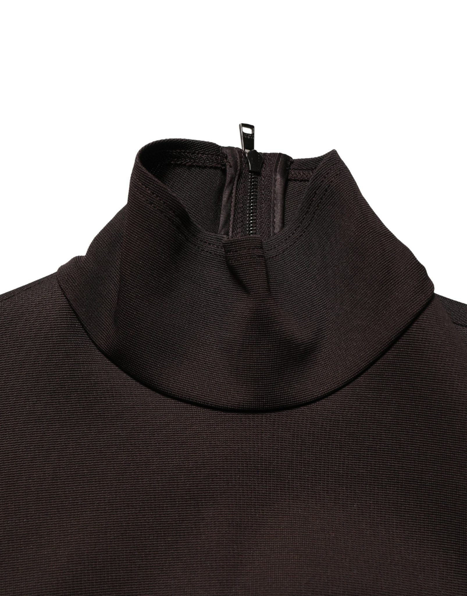 Dolce & Gabbana Brown Turtleneck Jersey Long Maxi Dress - RIMODA