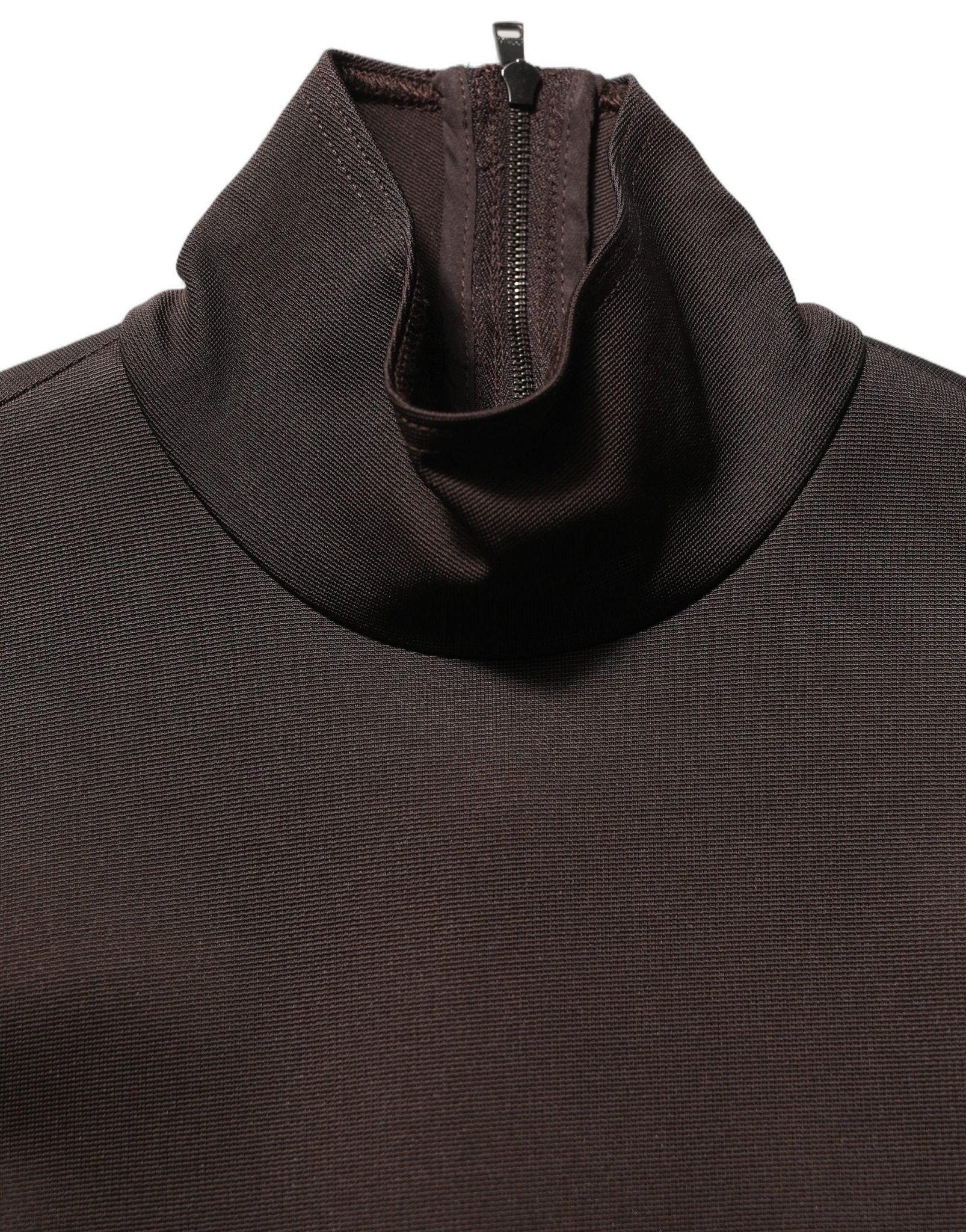 Dolce & Gabbana Brown Turtleneck Long Sleeves Blouse Top - RIMODA