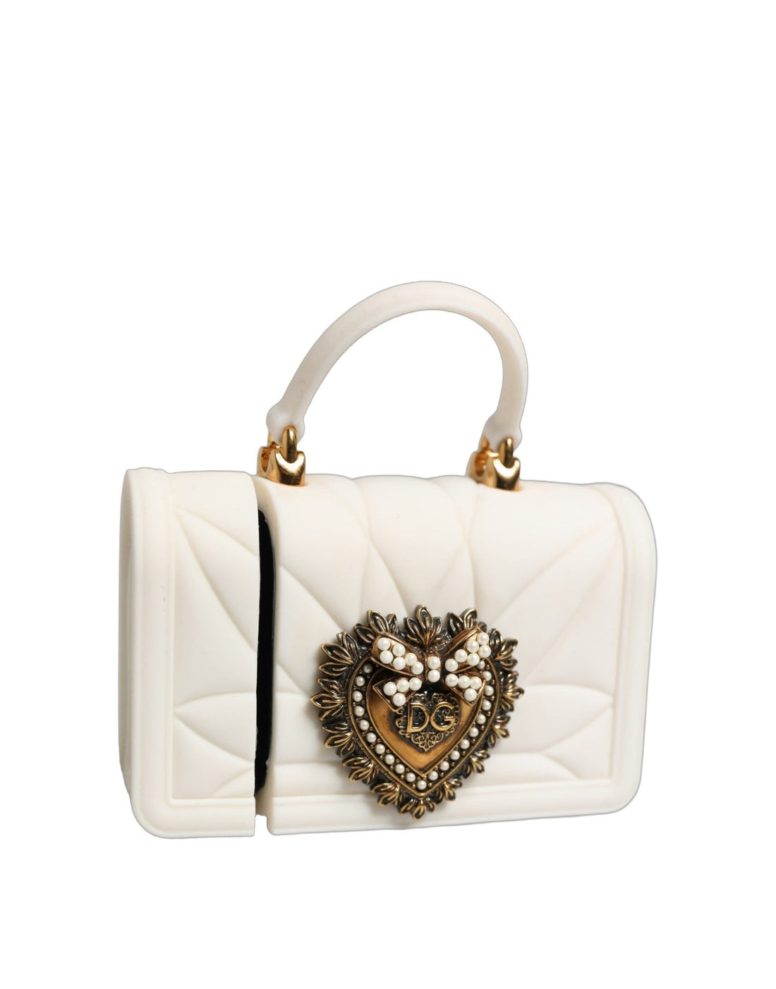 Dolce & Gabbana Case White Silicone Devotion Heart Cover Hand Bag Airpod - RIMODA
