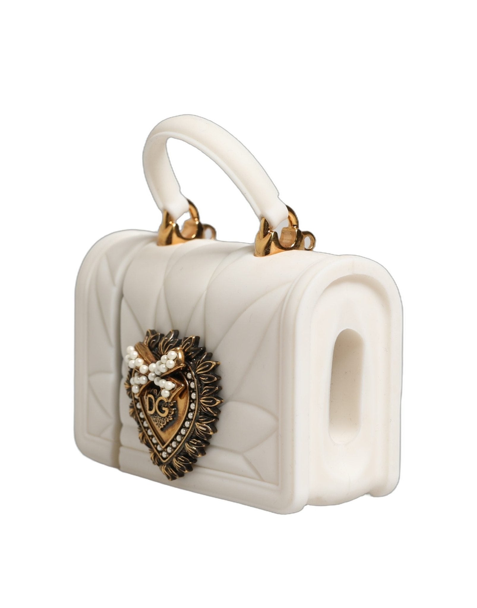 Dolce & Gabbana Case White Silicone Devotion Heart Cover Hand Bag Airpod - RIMODA
