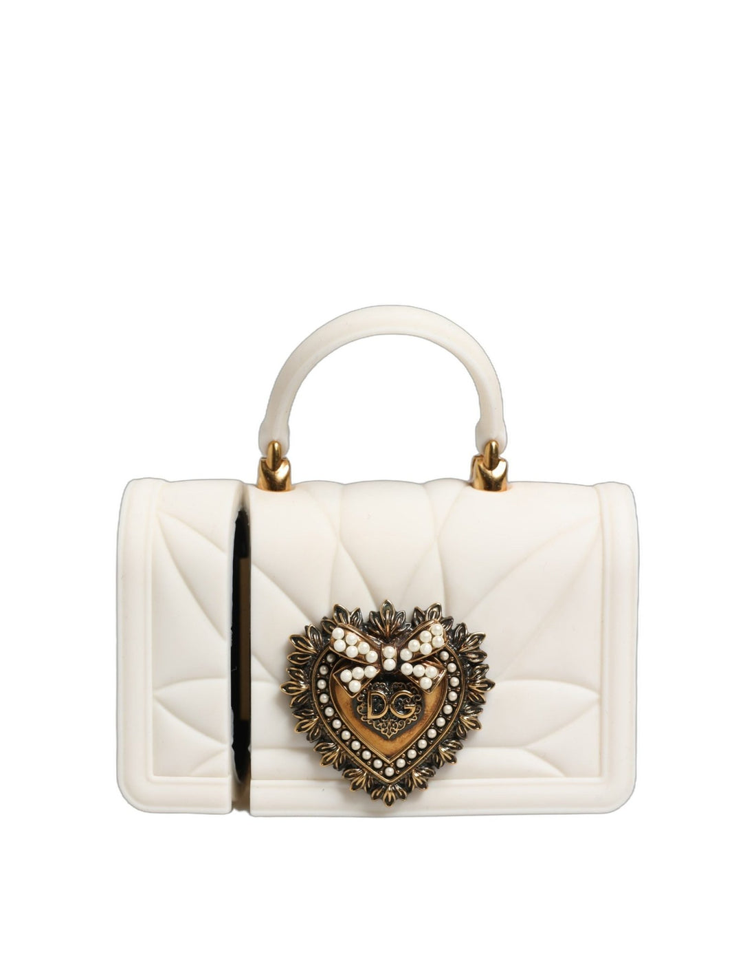 Dolce & Gabbana Case White Silicone Devotion Heart Cover Hand Bag Airpod - RIMODA