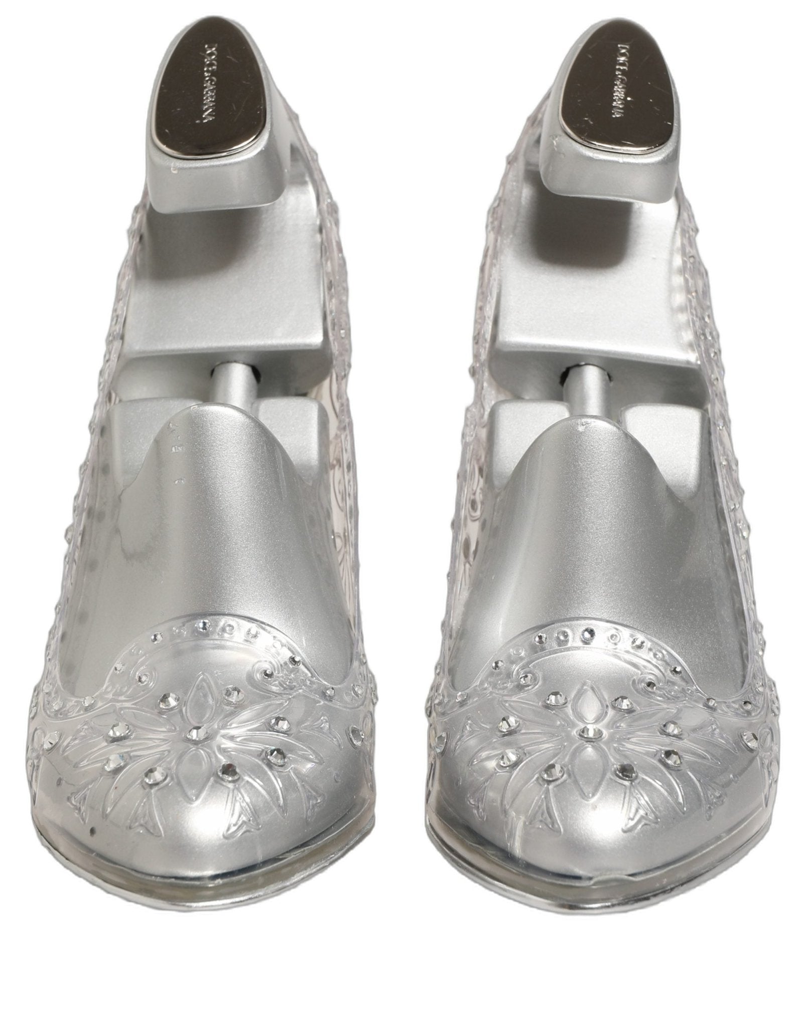 Dolce & Gabbana CINDERELLA Floral Crystal Heels Clear - RIMODA