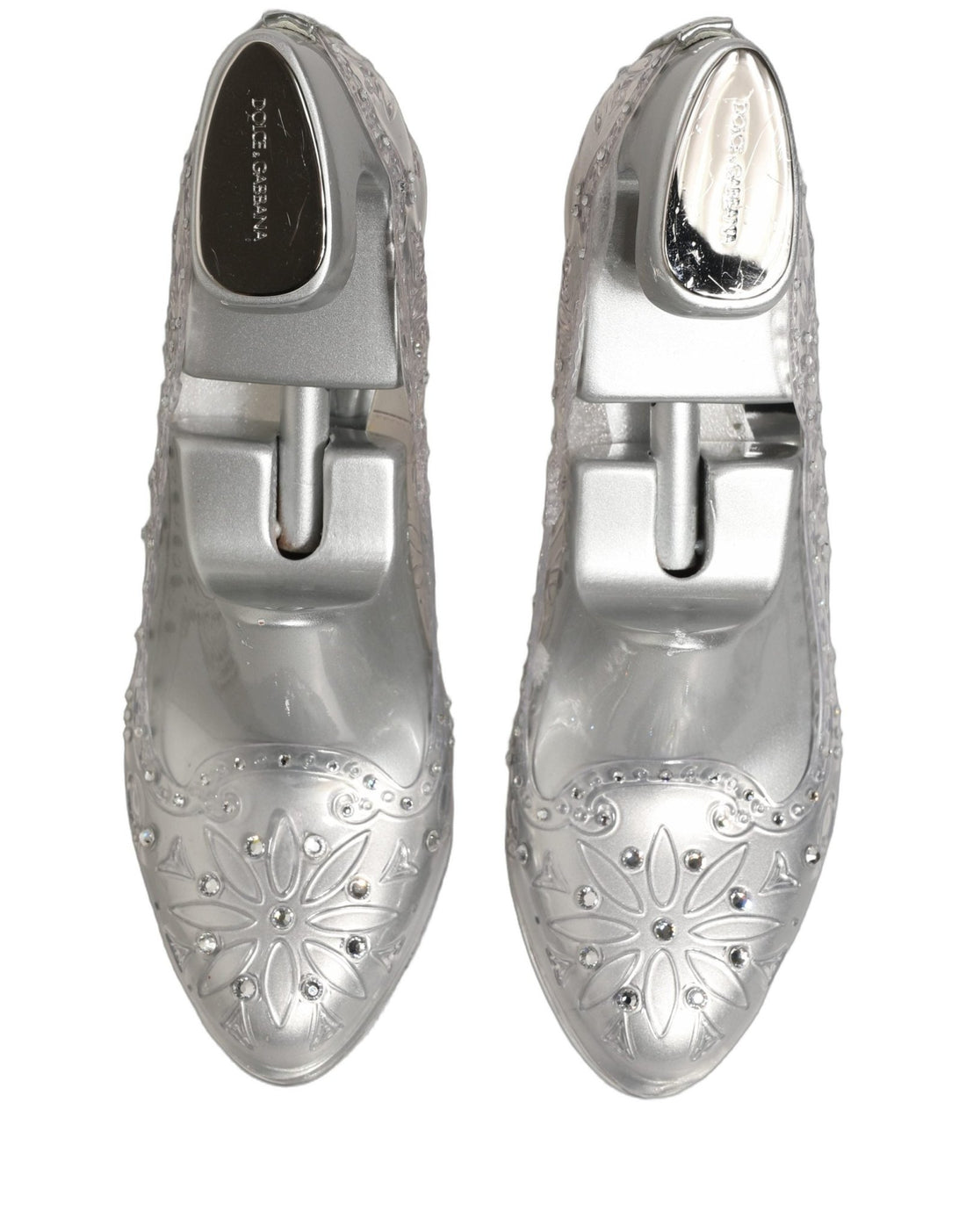 Dolce & Gabbana CINDERELLA Floral Crystal Heels Clear - RIMODA