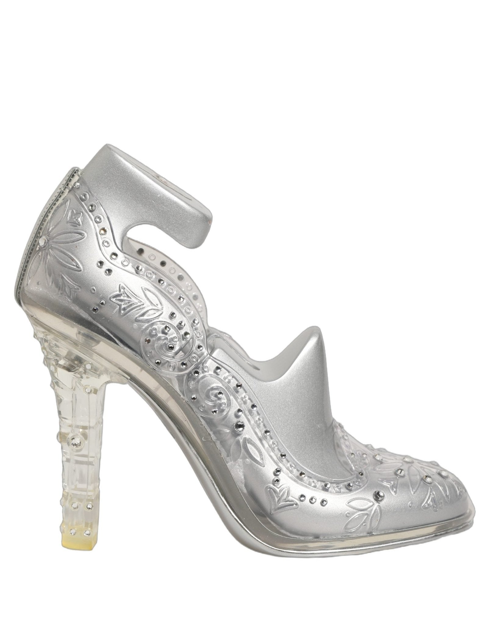 Dolce & Gabbana Clear CINDERELLA Floral Crystal Heels Shoes - RIMODA