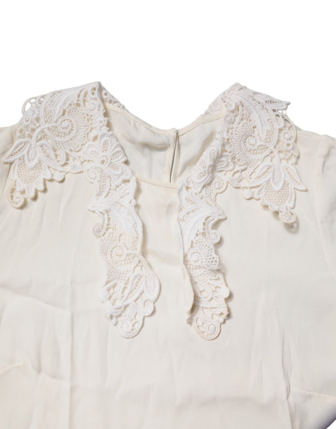 Dolce & Gabbana Cream Floral Lace Long Sleeves Blouse Top - RIMODA