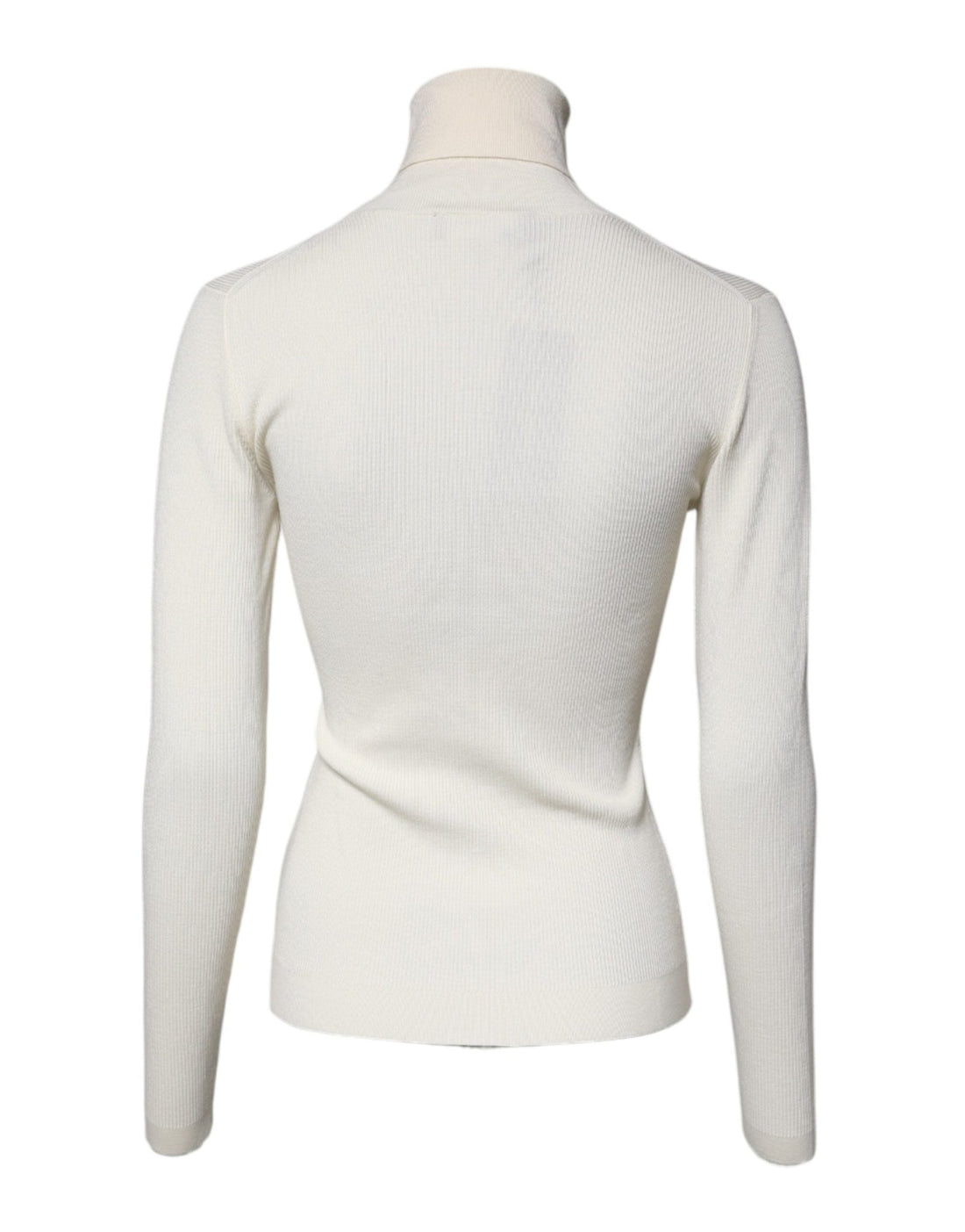 Dolce & Gabbana Cream Long Sleeves Turtleneck Slim Sweater - RIMODA