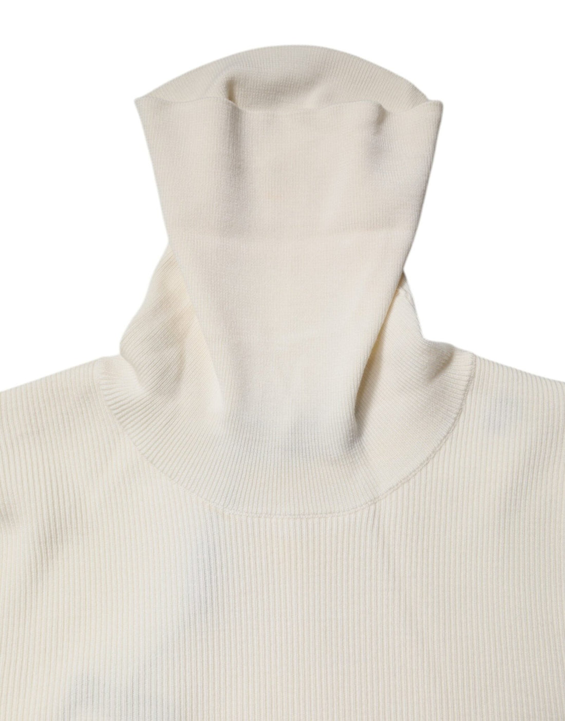 Dolce & Gabbana Cream Long Sleeves Turtleneck Slim Sweater - RIMODA