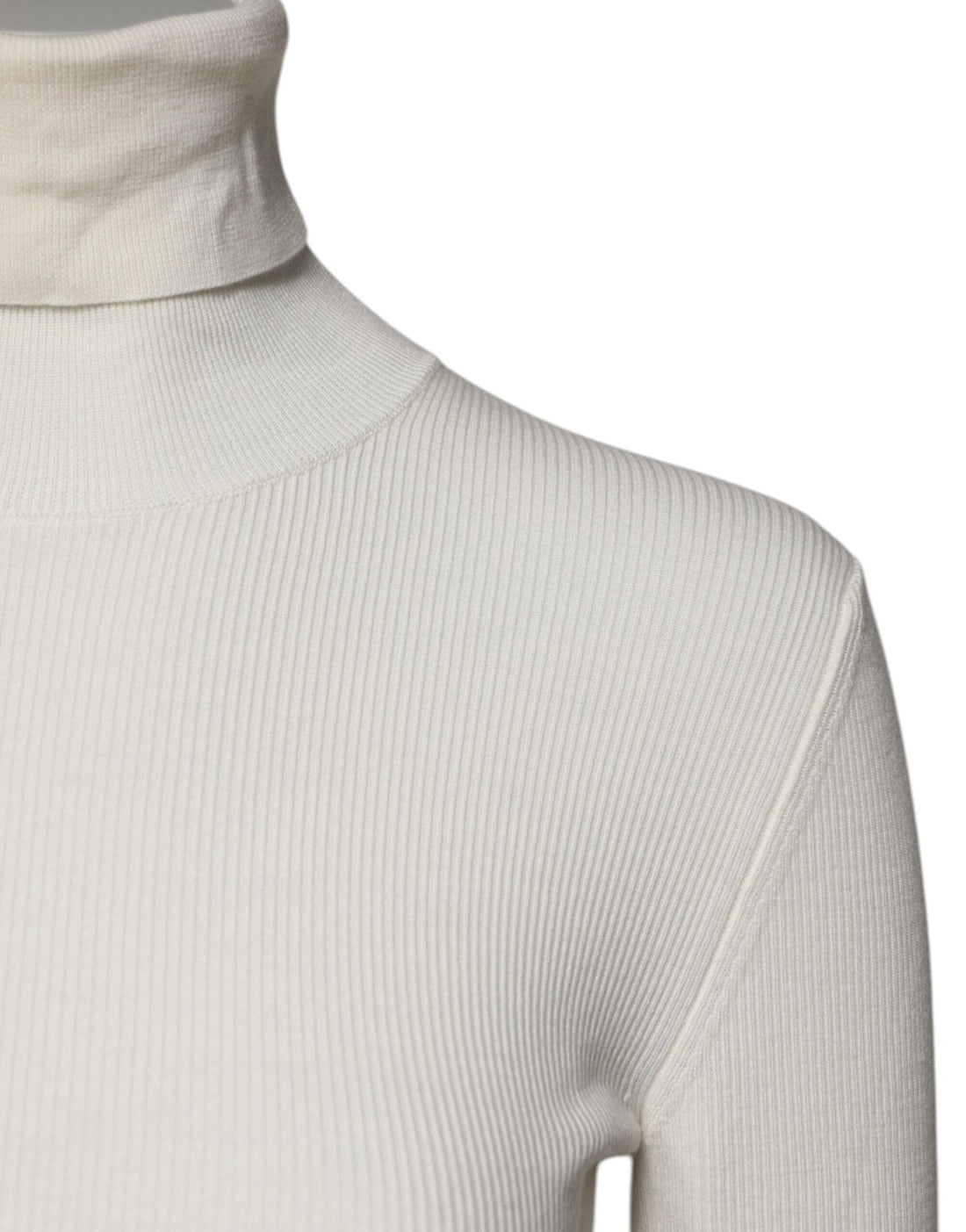 Dolce & Gabbana Cream Long Sleeves Turtleneck Slim Sweater - RIMODA