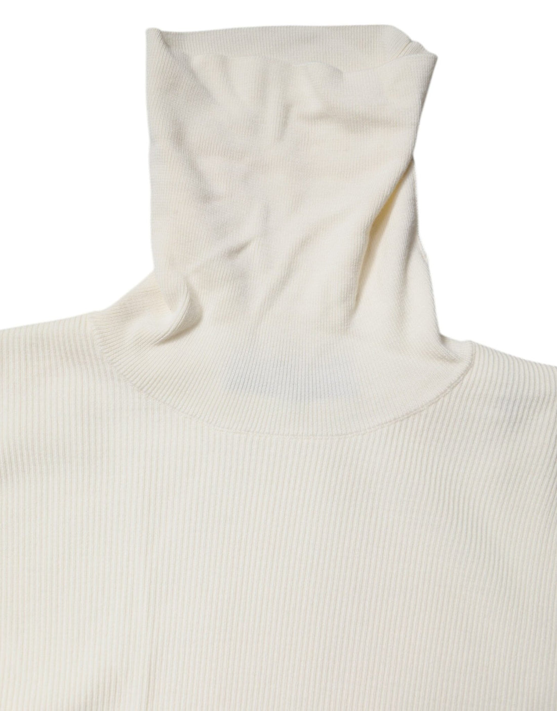 Dolce & Gabbana Cream Long Sleeves Turtleneck Slim Sweater - RIMODA