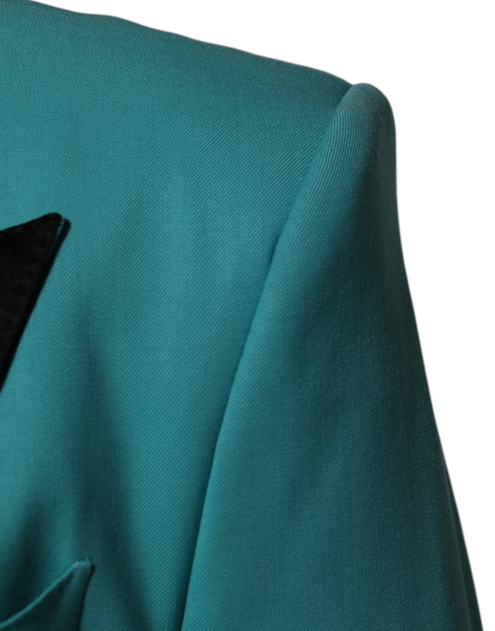 Dolce & Gabbana Cyan 3 Piece Wool Silk Blend Suit SICILIA - RIMODA