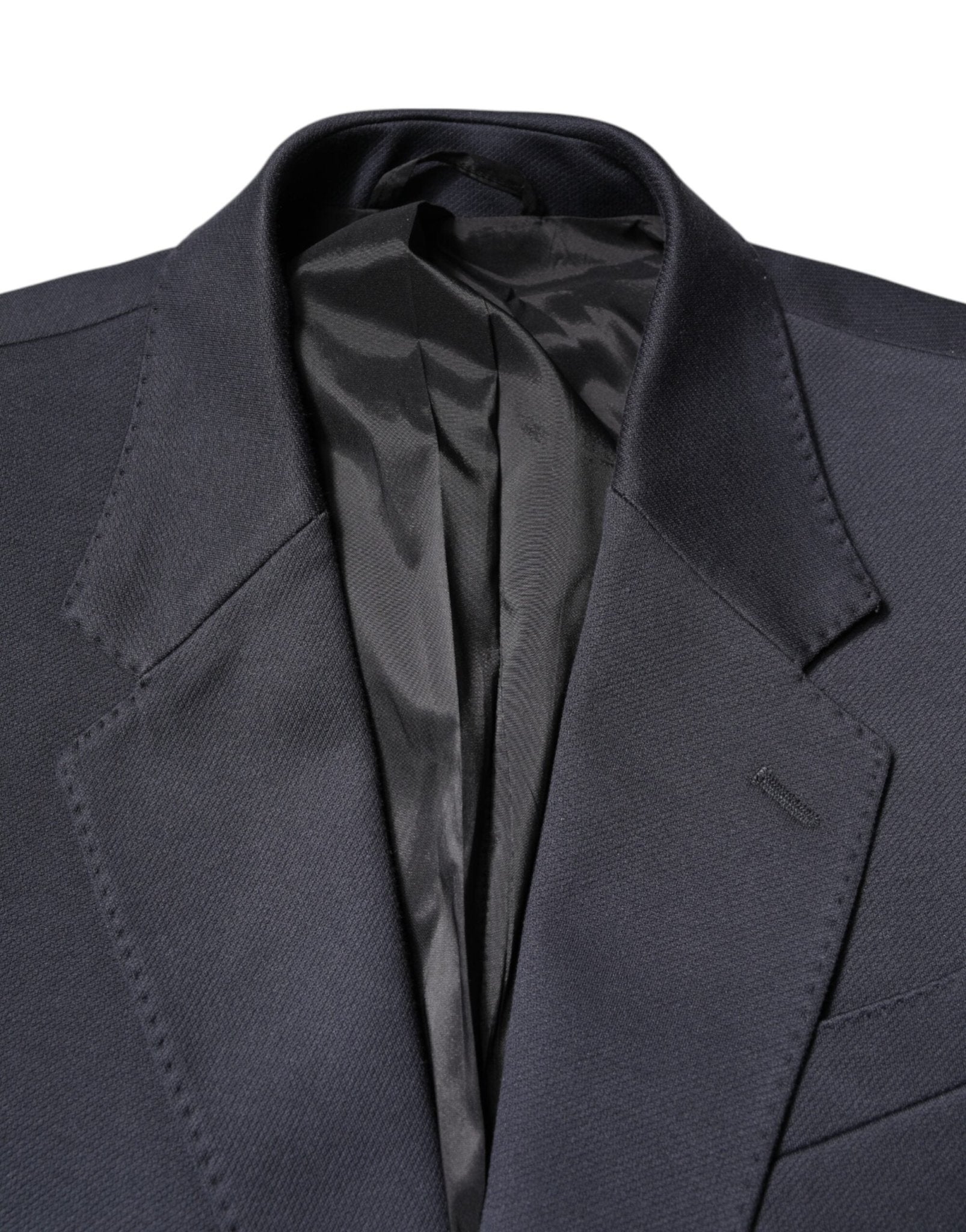 Dolce & Gabbana Dark Blue Cotton Men Jacket Coat Suit Blazer - RIMODA