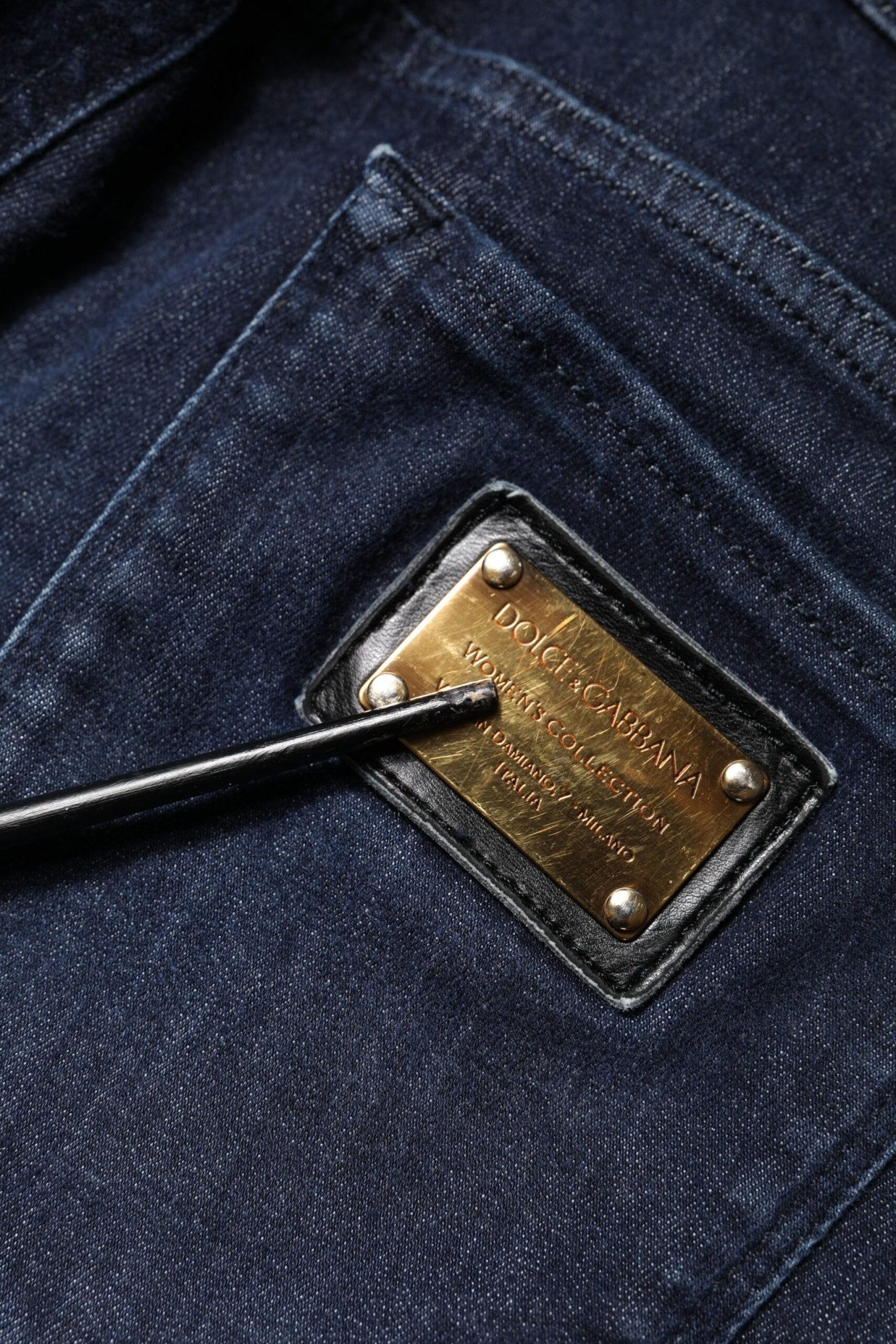 Dolce & Gabbana Dark Blue Cotton Skinny Cropped Denim Jeans - RIMODA