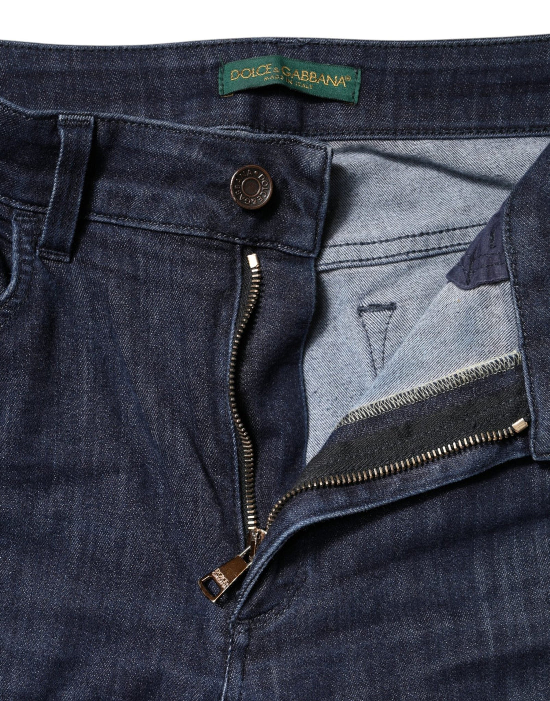 Dolce & Gabbana Dark Blue Cotton Skinny Cropped Denim Jeans - RIMODA