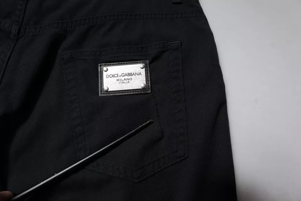 Dolce & Gabbana Dark Blue Cotton Stretch Loose Men Denim Jeans - RIMODA