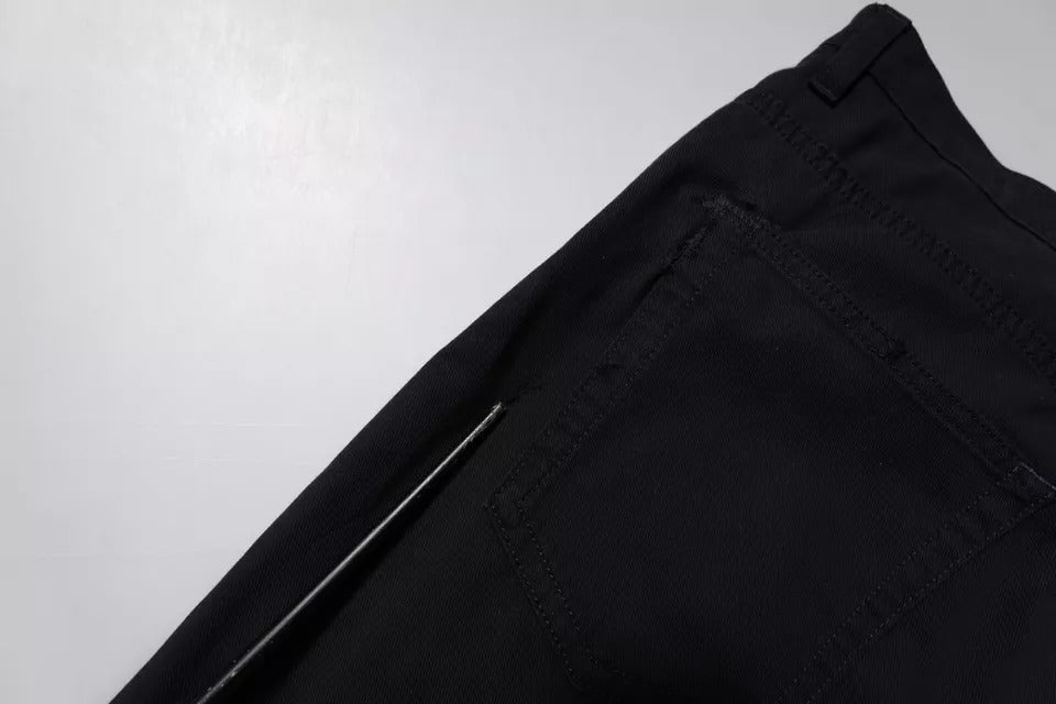 Dolce & Gabbana Dark Blue Cotton Stretch Loose Men Denim Jeans - RIMODA