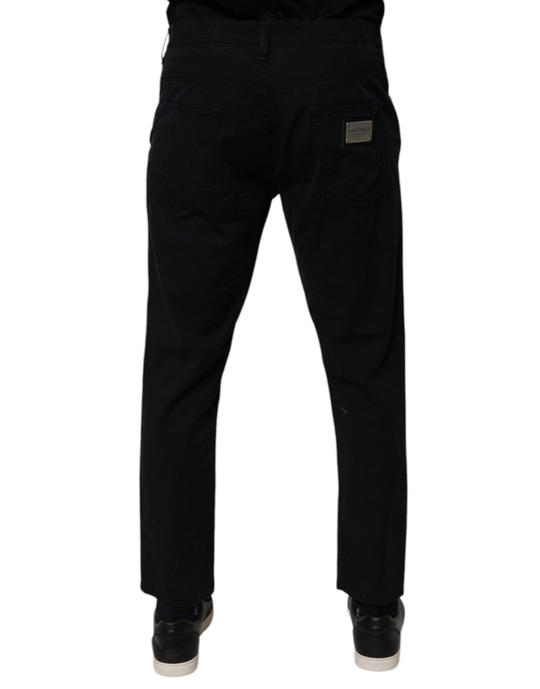 Dolce & Gabbana Dark Blue Cotton Stretch Loose Men Denim Jeans - RIMODA