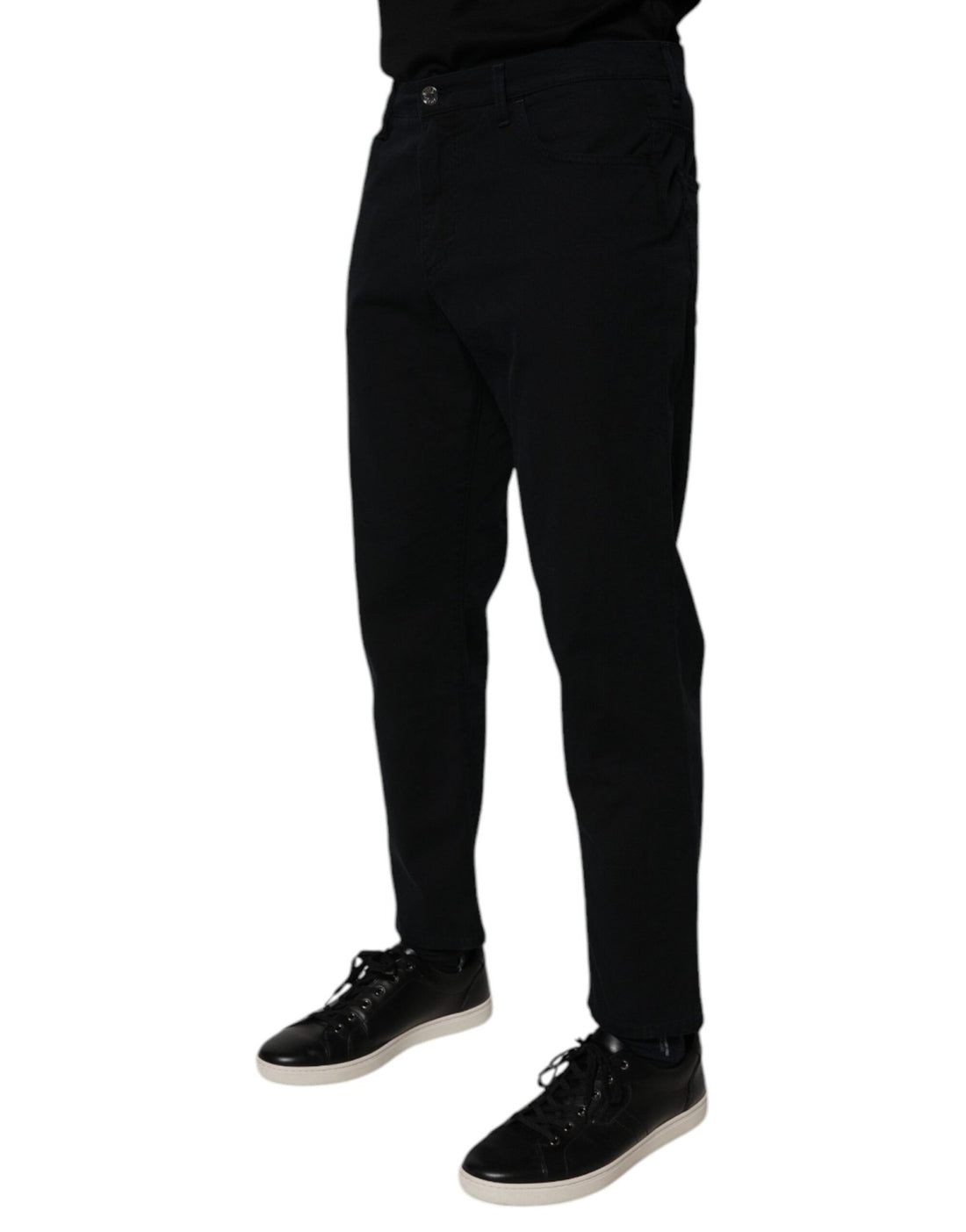 Dolce & Gabbana Dark Blue Cotton Stretch Loose Men Denim Jeans - RIMODA