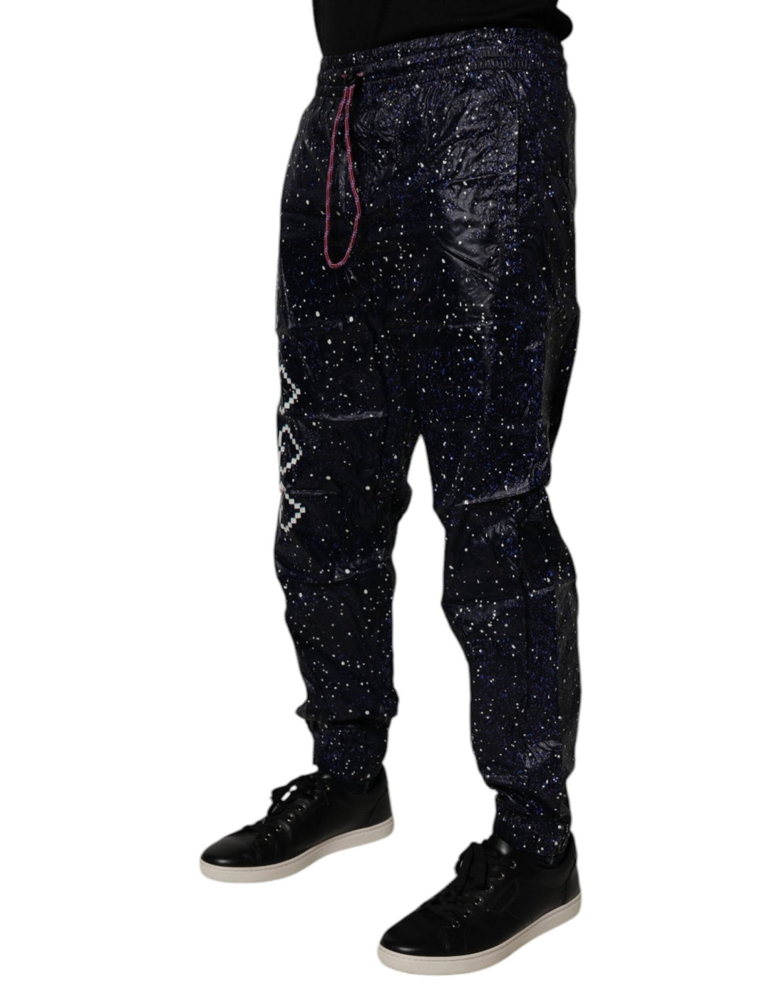 Dolce & Gabbana Dark Blue DG Game Print Cotton Jogger Pants - RIMODA