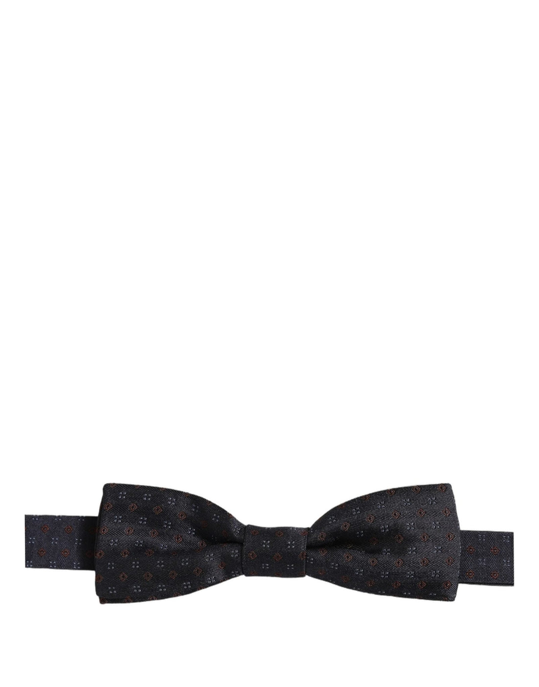 Dolce & Gabbana Dark Blue Diamond Pattern Adjustable Neck Papillon Bow Tie - RIMODA