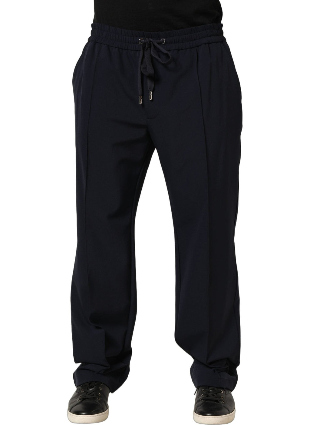 Dolce & Gabbana Dark Blue Drawstring Nylon Jogger Sweatpants Pants - RIMODA