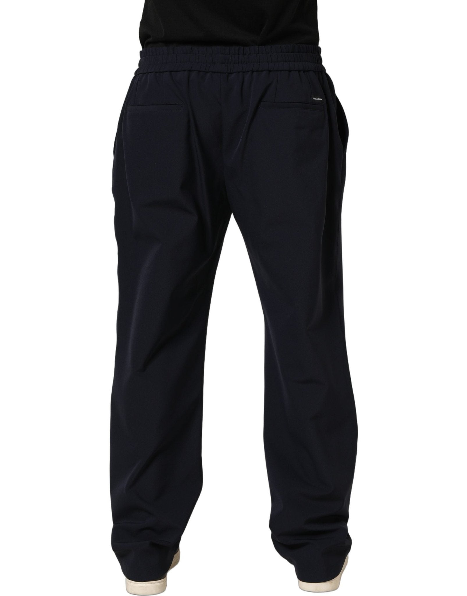 Dolce & Gabbana Dark Blue Drawstring Nylon Jogger Sweatpants Pants - RIMODA