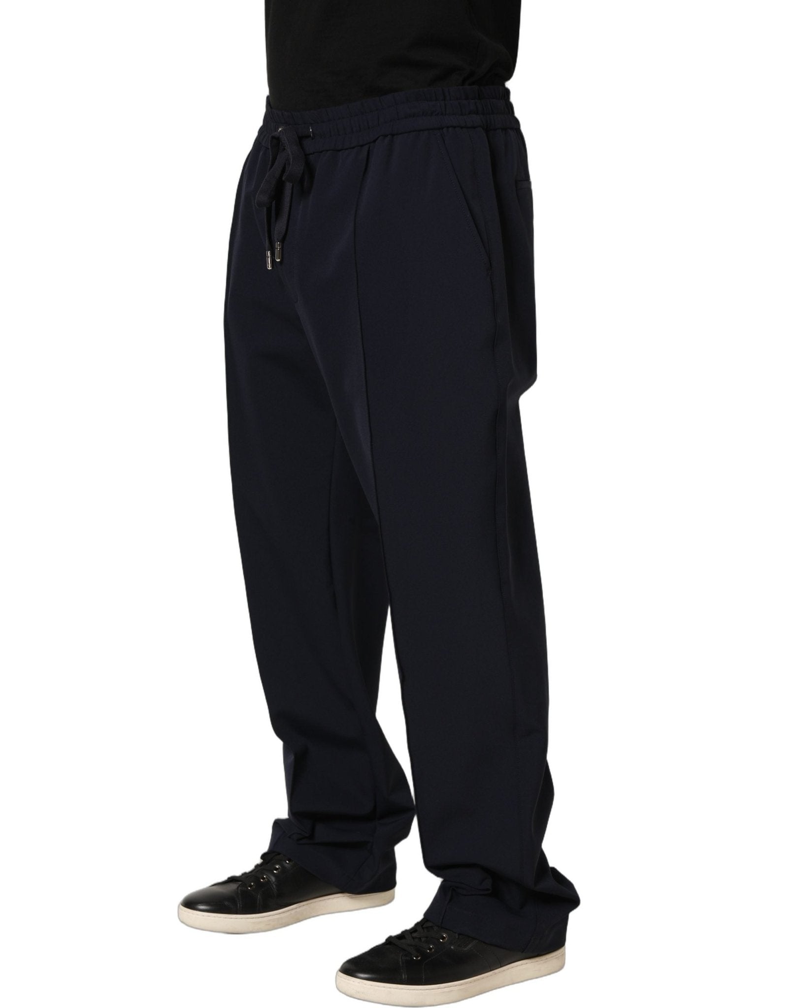 Dolce & Gabbana Dark Blue Drawstring Nylon Jogger Sweatpants Pants - RIMODA