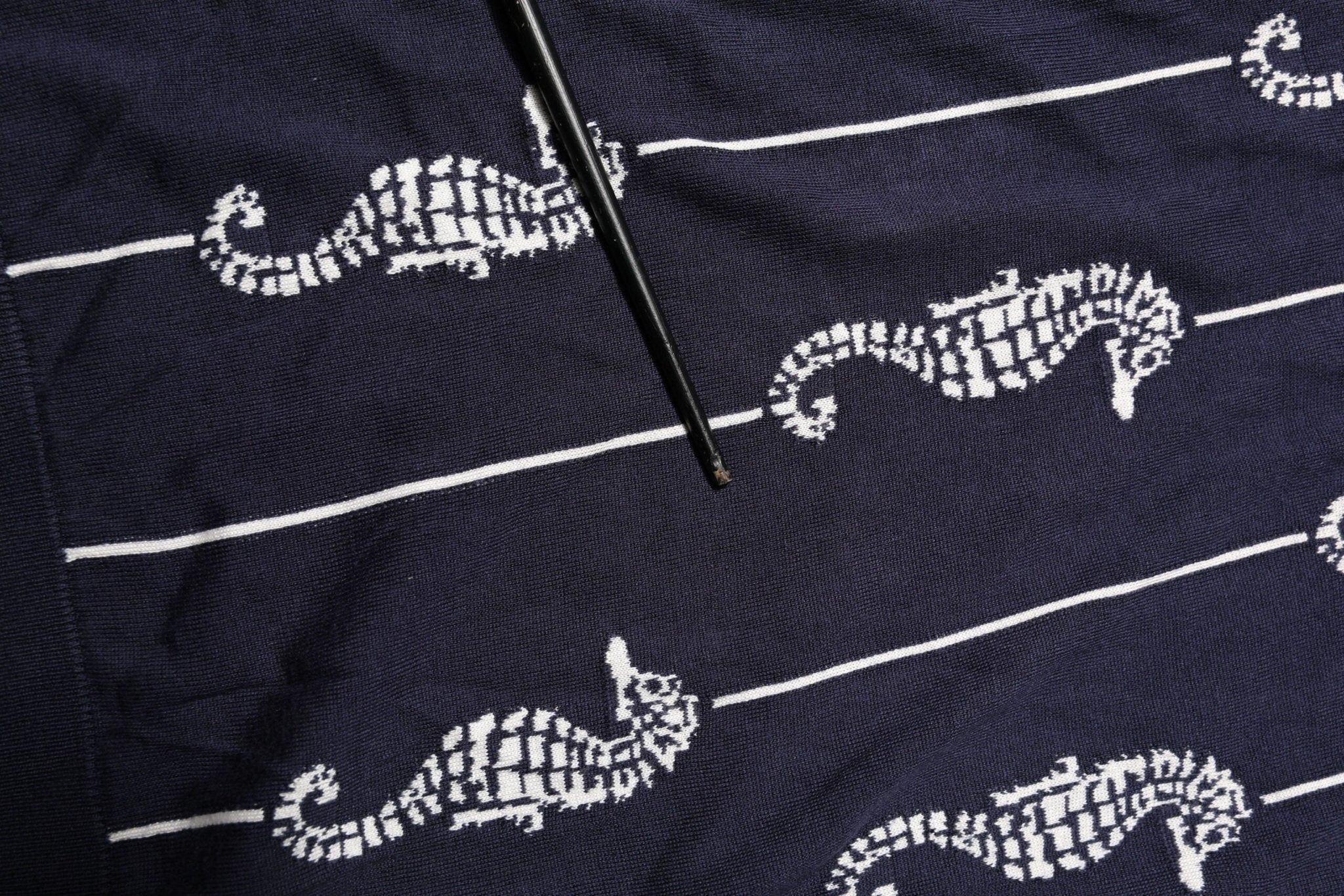 Dolce & Gabbana Dark Blue Sea Horse Collared Polo T-shirt - RIMODA