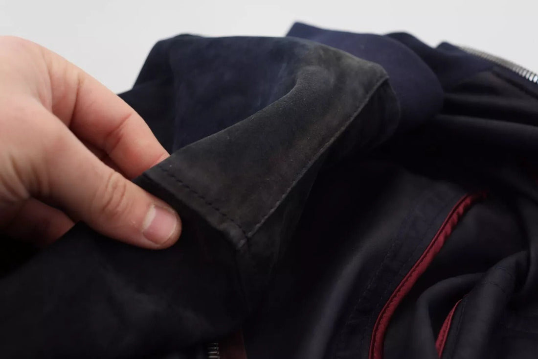 Dolce & Gabbana Dark Blue Suede Lambskin Blouson Jacket - RIMODA