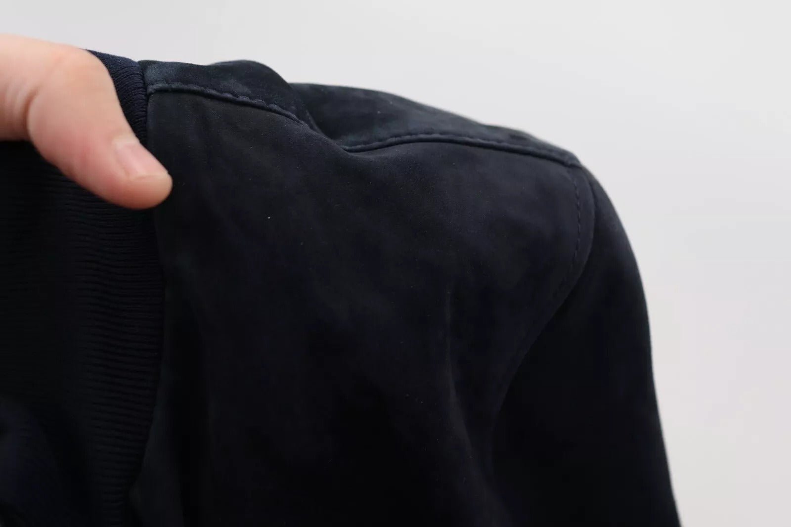 Dolce & Gabbana Dark Blue Suede Lambskin Blouson Jacket - RIMODA