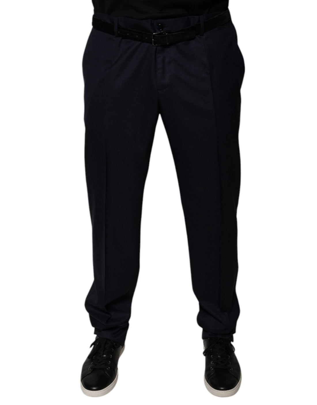 Dolce & Gabbana Dark Blue Tapered Formal Dress Pants - RIMODA
