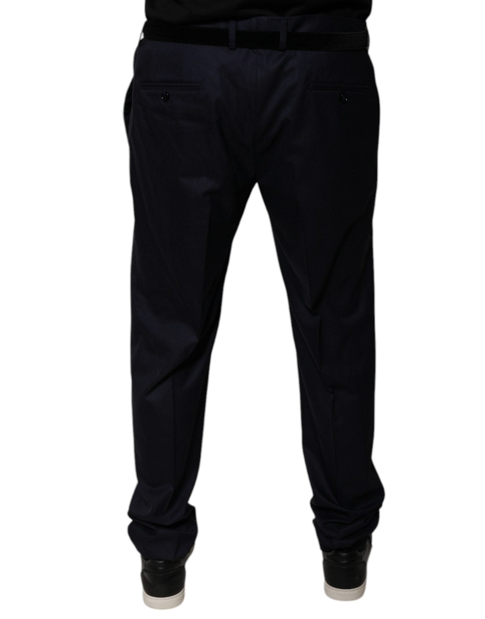 Dolce & Gabbana Dark Blue Tapered Formal Dress Pants - RIMODA