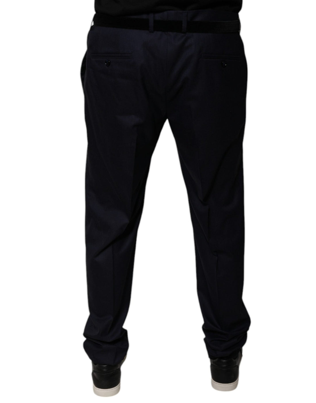 Dolce & Gabbana Dark Blue Tapered Formal Dress Pants - RIMODA