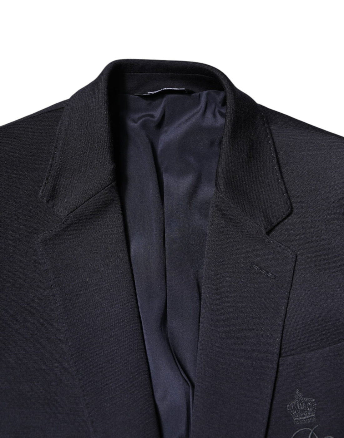 Dolce & Gabbana Dark Blue Wool Single Breasted Coat Suit Blazer - RIMODA