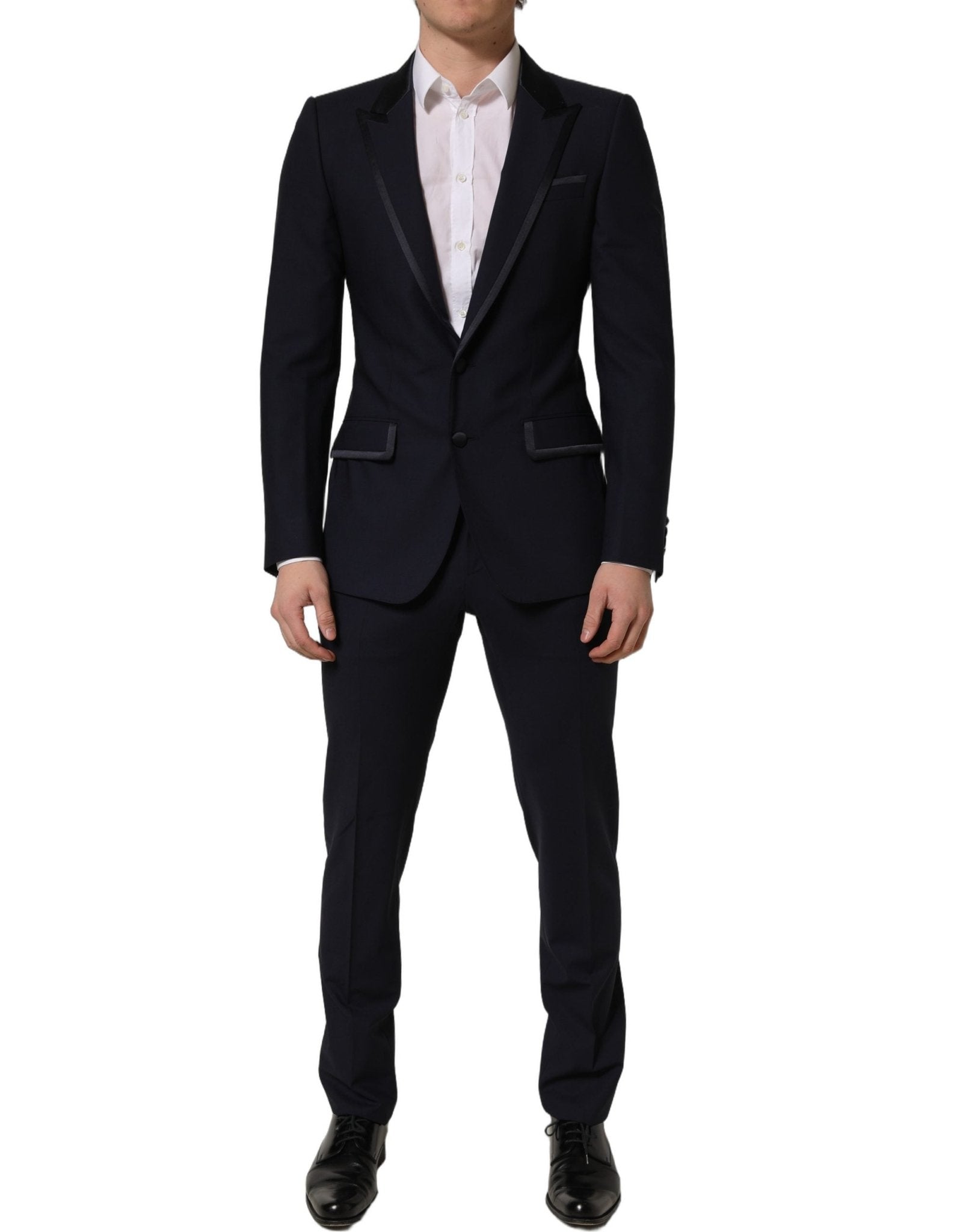 Dolce & Gabbana Dark Blue Wool Slim Fit Formal 2 Piece Men Suit - RIMODA