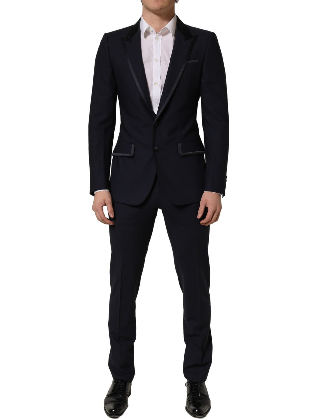 Dolce & Gabbana Dark Blue Wool Slim Fit Formal 2 Piece Men Suit - RIMODA