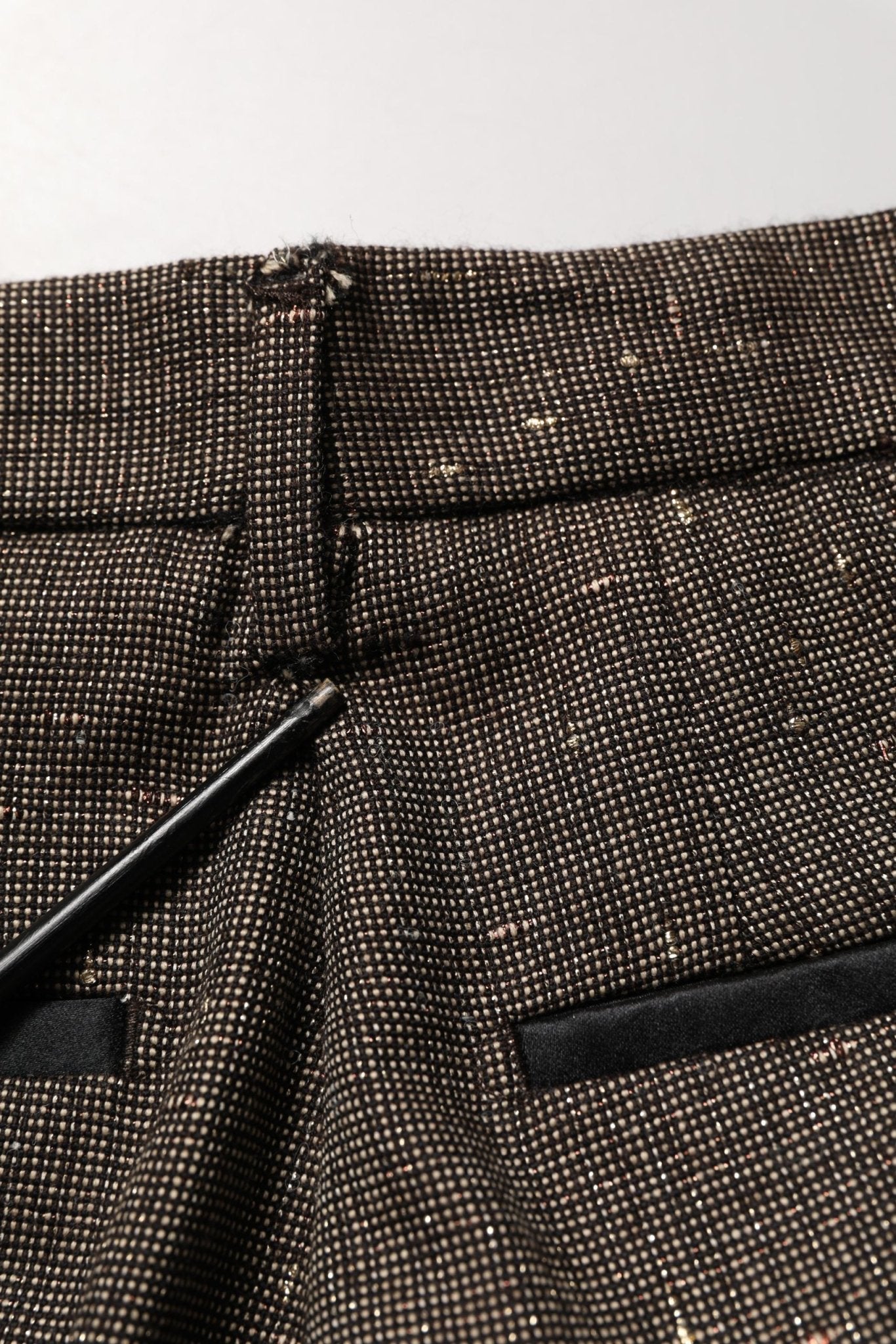 Dolce & Gabbana Dark Brown HighWaist Tapered Trouser Pants - RIMODA