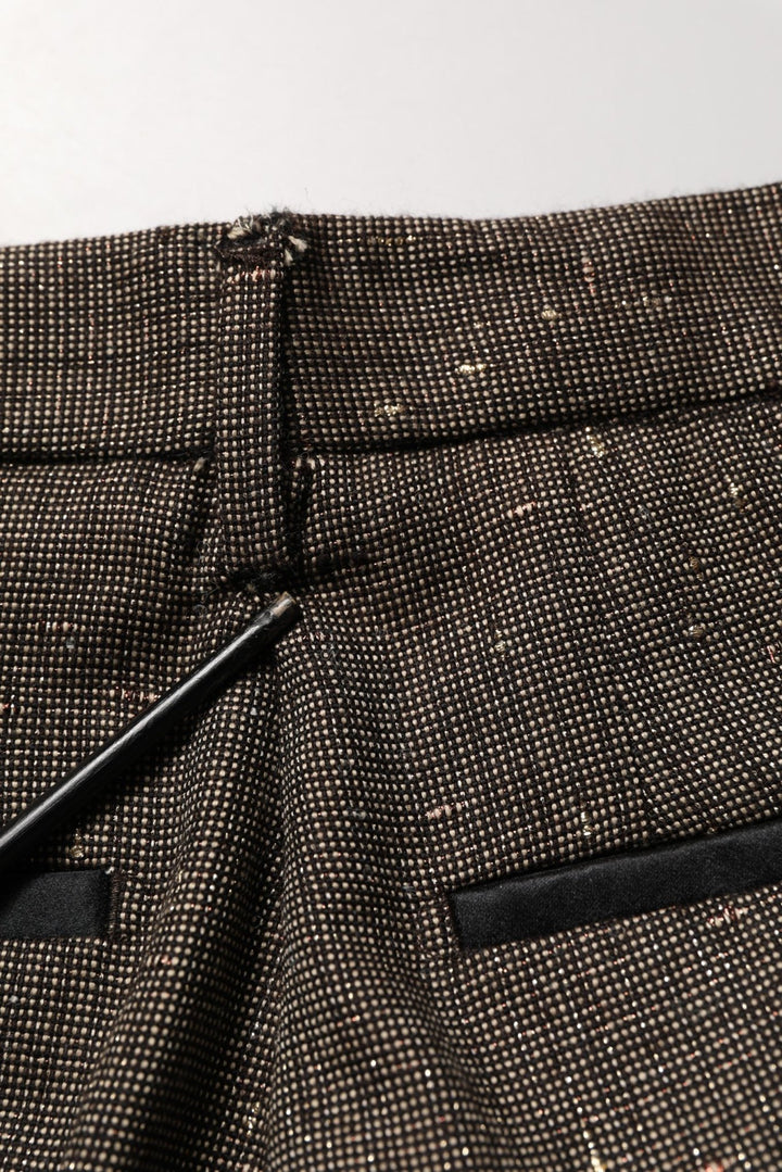 Dolce & Gabbana Dark Brown HighWaist Tapered Trouser Pants - RIMODA