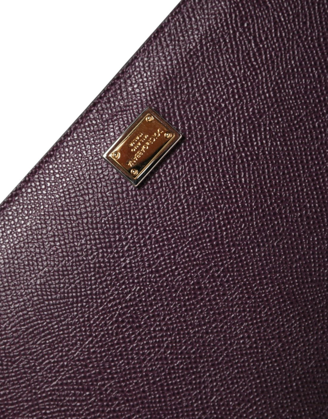 Dolce & Gabbana Dark Brown Leather Logo Plaque Cover Sleeve Tablet Case - RIMODA